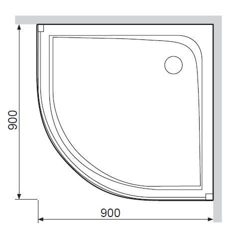 Душевой поддон AM.PM Like Twin Slide W80T-301-090W
