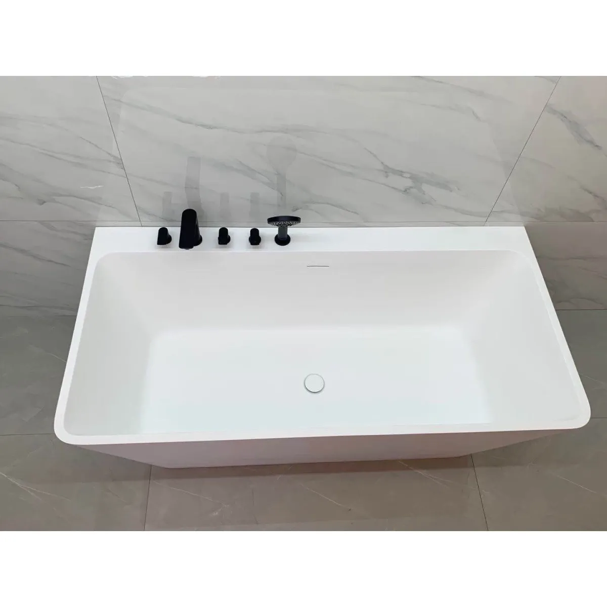 Ванна из литьевого мрамора Timo Erika Solid Surface ERIKA1700 170x75 см, белый матовый