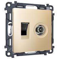 ТВ-розетка и розетка Ethernet RJ-45 без рамки Ambrella Volt ALFA MA612510