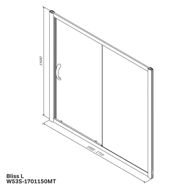 Шторка на ванну AM.PM Bliss L W53S-1701150MT