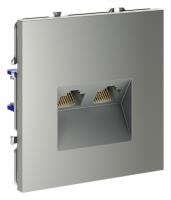 Розетка двойная Ethernet RJ-45 без рамки Voltum S70 VLS060205