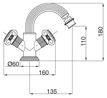 Смеситель для биде Cezares Olimp OLIMP-BS2-02-M