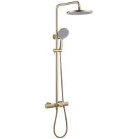 Душевая стойка Abber Thermostat AF8516GL с термостатом золото матовое