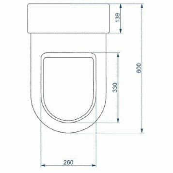 Чаша для унитаза-компакта VitrA Zentrum 5789B003-0075 белый