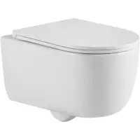 Унитаз подвесной Berges Tornas 082137 безободковый, торнадо, с сиденьем микролифт, белый