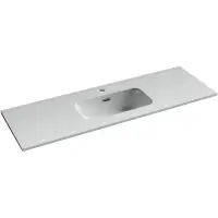 Раковина Ceramicanova Compact CN7028 121x39,5 см, накладная, белый