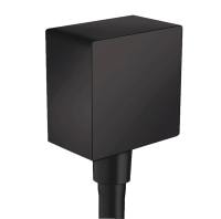 Шланговое подсоединение hansgrohe Fixfit Square 26455670 с клапаном обратного тока матовый черный
