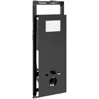 Инсталляция для унитаза WasserKRAFT Salm 27 27TLT.010.ME.BL.WH02 с кнопкой смыва, белый