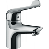 Смеситель для раковины hansgrohe Novus 70 71920000 с длинной рукояткой со сливным гарнитуром хром