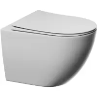 Унитаз подвесной Abber Ultra AC1301 безободковый, с сиденьем микролифт, белый