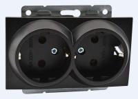 Розетка двойная с заземлением без рамки Mono Electric Despina / Larissa 500-002004-120