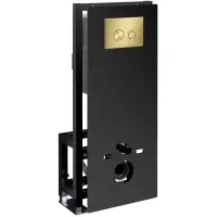 Инсталляция для унитаза WasserKRAFT Glan 66 66TLT.010.ME.BL.MG01 с кнопкой смыва, золотой матовый