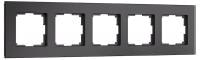 Рамка на 5 постов Werkel Senso черный soft-touch W0053108