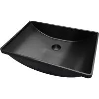 Раковина Abber Wasser Kreis AF2404MB 51x36 см, встраиваемая сверху, черный матовый