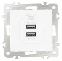 Розетка USB без рамки Arte Milano am-206 206.46-1.white