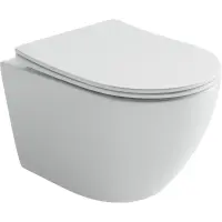 Унитаз подвесной Ceramica Nova Uno CN11001T безободковый, торнадо, с сиденьем микролифт, белый