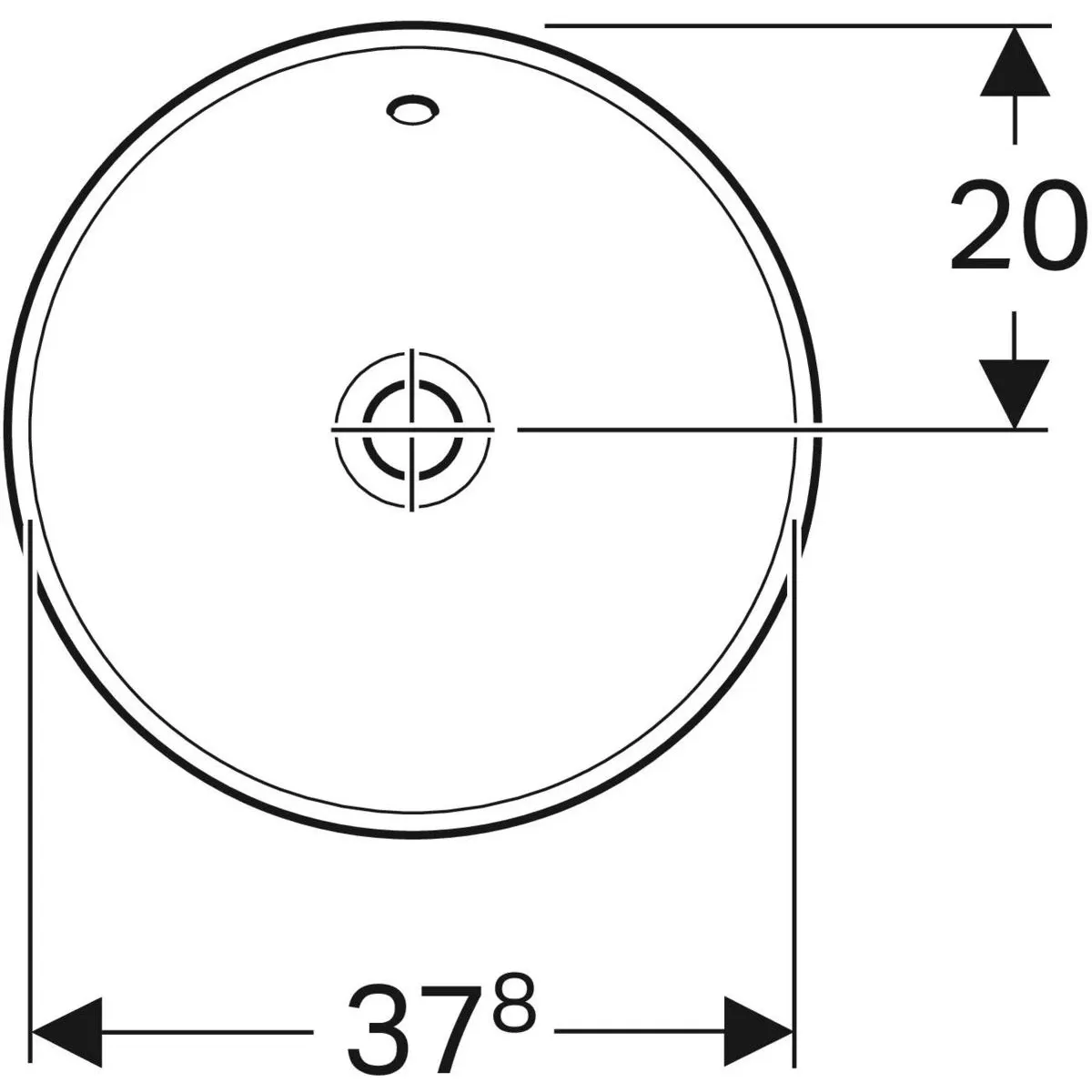 Раковина 40x40 см Geberit VariForm 500.700.01.2