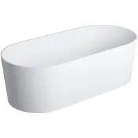 Ванна из литьевого мрамора Omnires Ovo OVOWWBM 160x72,2 см, отдельностоящая, белый матовый