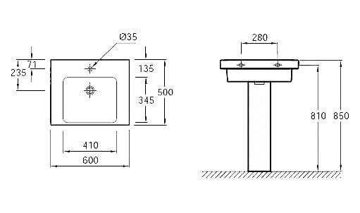 Раковина Jacob Delafon ODEON UP E4778-00