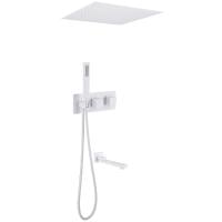 Душевой комплект Abber Daheim AF8254W с термостатом белая матовая