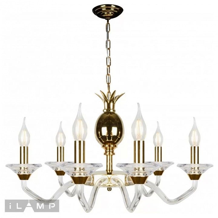 Подвесная люстра iLamp Flo YT2049-6 GD+Cear