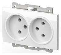 Розетка двойная без заземления без рамки Elbi Eleсtriс Zena Vega 609-015600-908