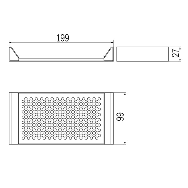 Полка корзина Inda Indissima Barra A8851NNE черная матовая