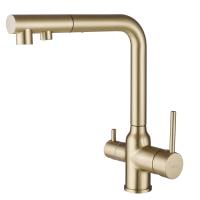 Смеситель для кухни Abber Emotion AF8814G золото матовое