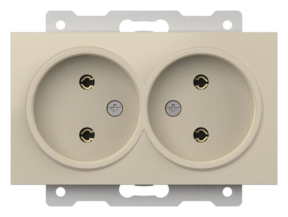 Розетка двойная без заземления, без рамки Elbi Eleсtriс Zena Vega 609-010300-908