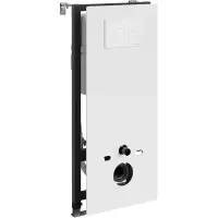 Инсталляция для унитаза WasserKRAFT Abens 20 20TLT.010.ME.WH.WM02 с кнопкой смыва, белый матовый