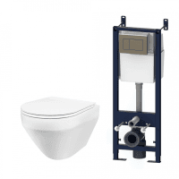 Комплект подвесной унитаз с инсталляцией AM.PM Spirit IS3701700 с сиденьем микролифт