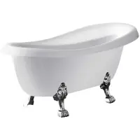 Акриловая ванна Vincea VBT-120-1700-Cr 170x75,5 см, отдельностоящая, белый