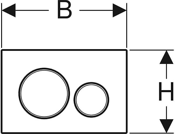 Клавиша смыва Geberit Sigma 20 115.882.SN.1 нержавеющая сталь