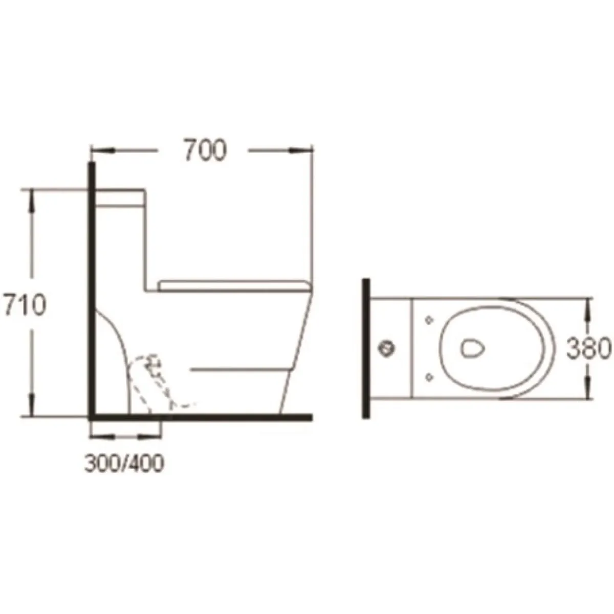 Унитаз-компакт SantiLine SL-5011 безободковый, с сиденьем микролифт, белый