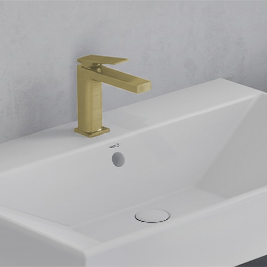 Смеситель для раковины Kludi Decus 54266N075 брашированное золото