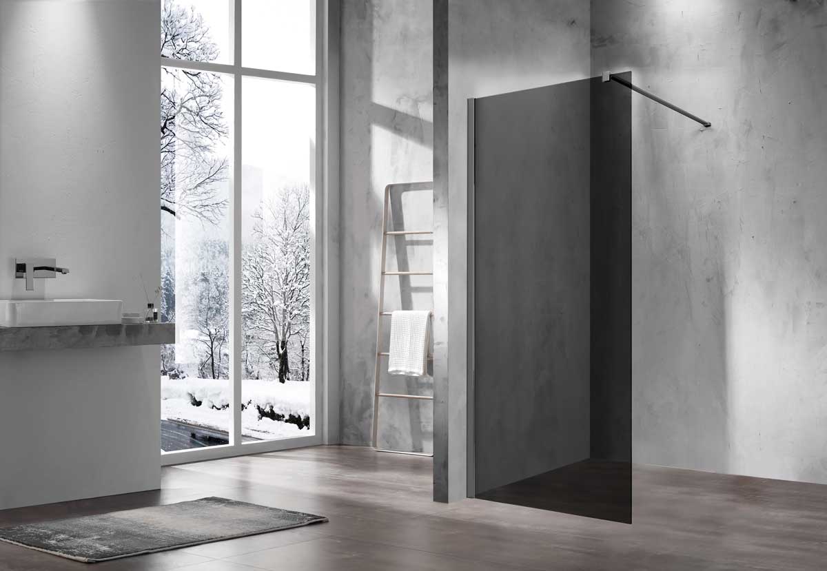 Душевая перегородка Vincea Walk in 90 VSW-1H900CGGM вороненая сталь