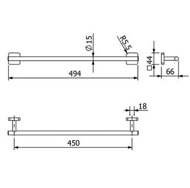 Полотенцедержатель Kludi Vela S 2598053 белый матовый