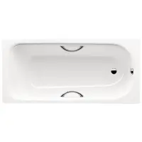 Ванна стальная Kaldewei Saniform Plus Star 345 134530000001 160x75 см, с отверстиями под ручки, антискользящим покрытием, альпийский белый