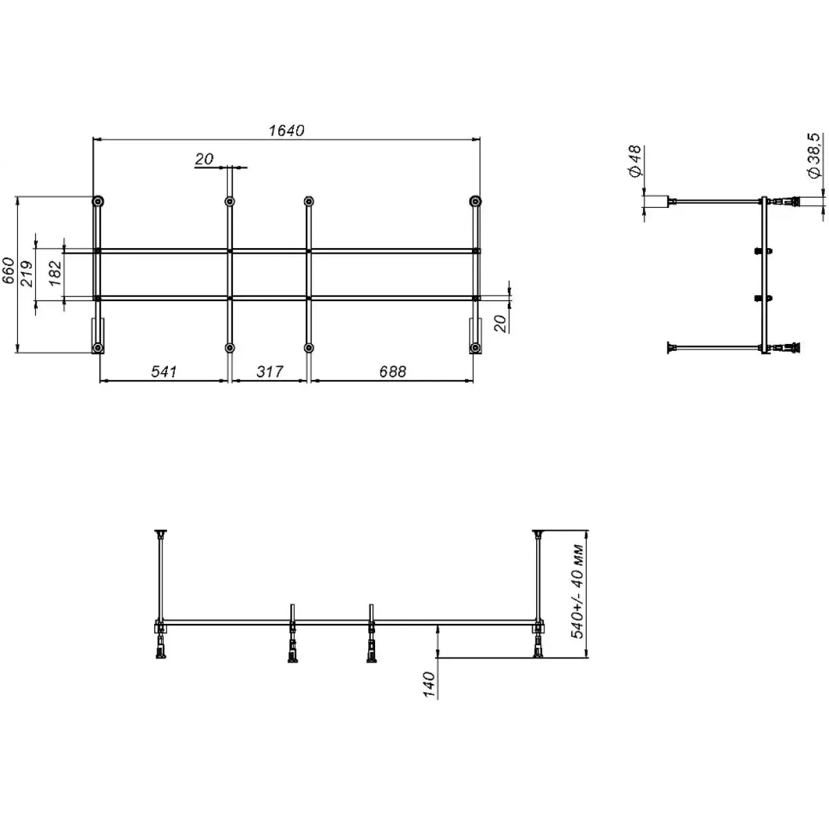 Каркас для ванны Am.Pm W01A-170-070W-R 170x70