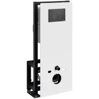 Инсталляция для унитаза WasserKRAFT Glan 66 66TLT.010.ME.WH.MB02 с кнопкой смыва, черный матовый