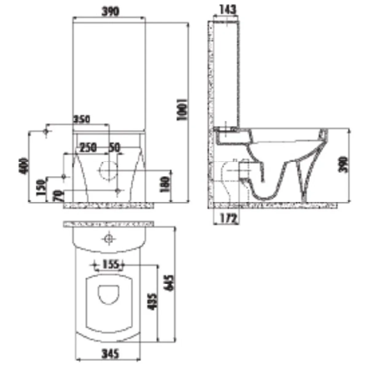 Чаша напольного унитаза Creavit Sorti SR310-11CB00E-0000