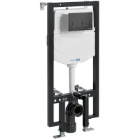 Инсталляция для унитаза WasserKRAFT Vils 56 56TLT.010.ME.MB03 с кнопкой смыва, черный матовый