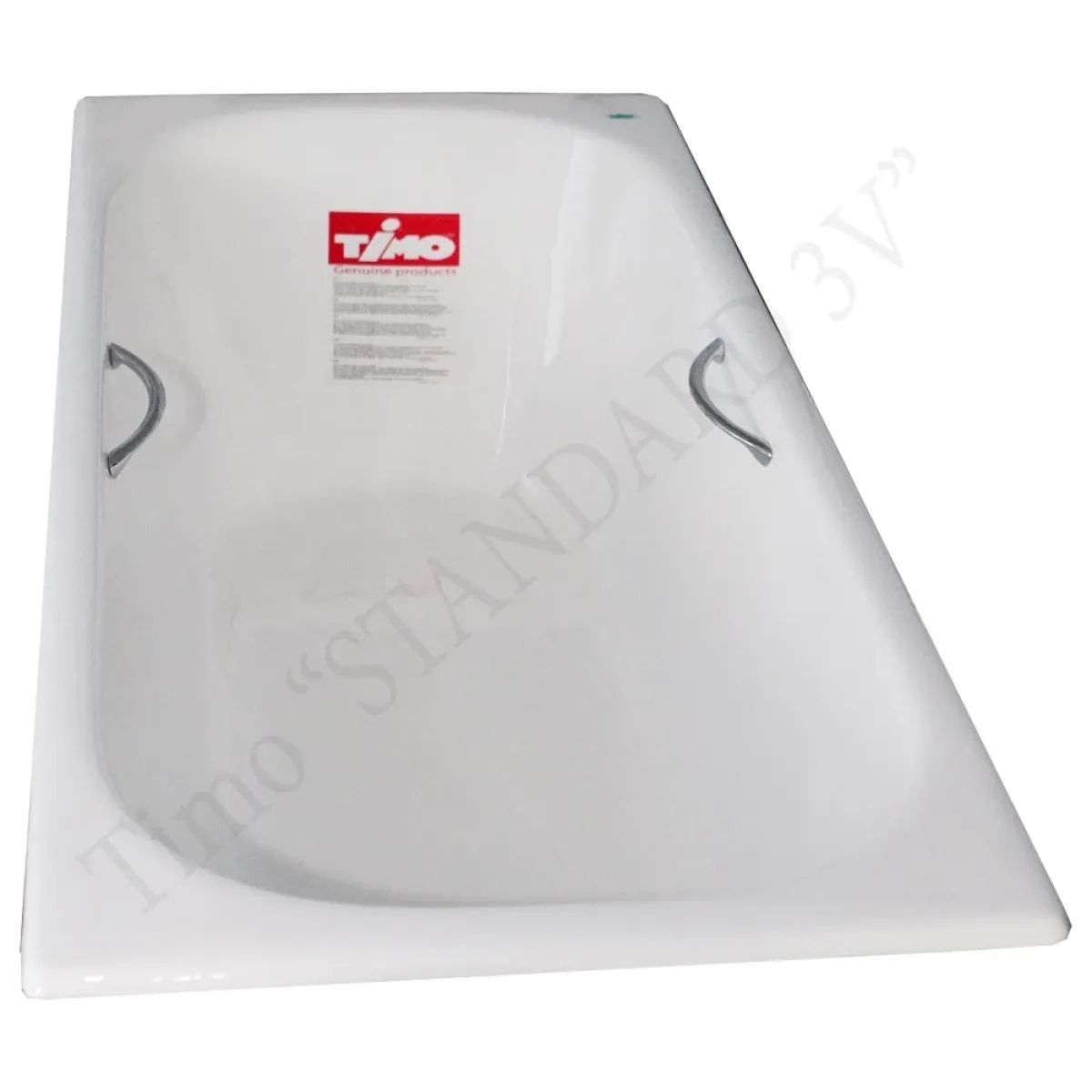 Ванна чугунная Timo Standard 3V И0000010 170x75 см, с ручками, антискользящим покрытием, белый