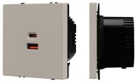 Розетка с заземлением и 2хUSB type A и C, без рамки Arlight SCT-NOBE 059446