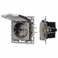 Розетка влагозащищенная с заземлением и со шторкой, без рамки с крышкой Arlight SCT 043747