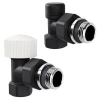 Набор термостатический угловой Royal Thermo Design 1/2"М30х1,5 (Черный)