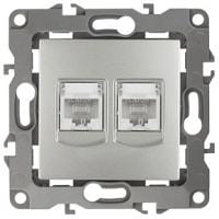 Розетка двойная Ethernet RJ-45 без рамки Эра Эра 12 12-3108-03