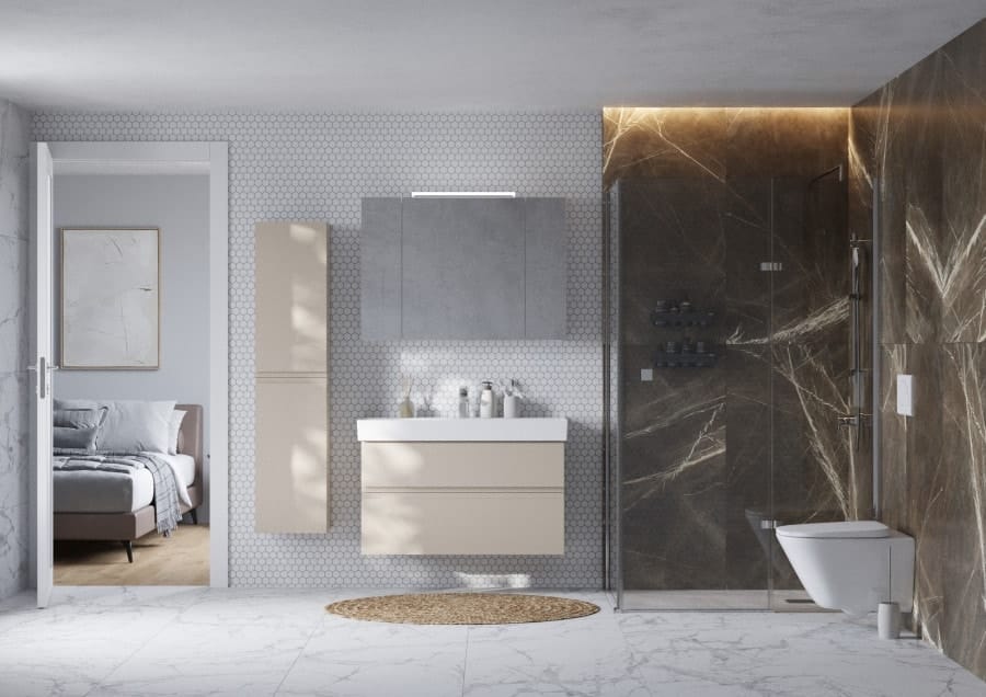 Зеркальный шкаф Roca Oleta 100 A857648515 капучино матовый
