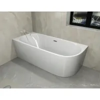 Акриловая ванна Ceruttispa Ami CT10090 170x75 см L, угловая, белый