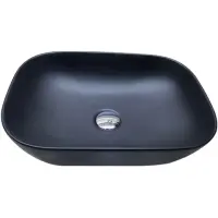 Раковина-чаша CeramaLux 78105MB 46x33,5 см, накладная, черный матовый